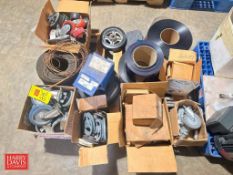 Assorted Casters, Belting, Pulleys and Tires - Rigging Fee: $350