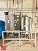 Sani-Matic 175 Gallon Single Tank S/S CIP Skid with Fristam Centrifugal Pump, Enerquip S/S Shell/Tub