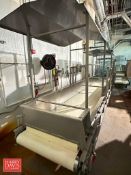 S/S Framed Portable Belt Conveyor: 23' x 3' with Drive and S/S Hood (Subject to BULK BID: Lot 22) -