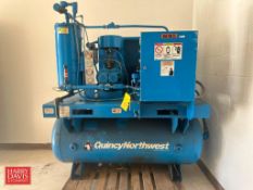 Quincy Rotary Screw 25 HP Air Compressor, Model: QNW - Rigging Fee: $350