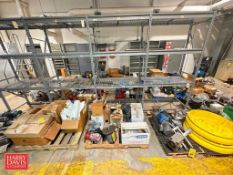 Assorted Elevator Buckets, Gear Reducing Drives, Motors, Pump Adapters and (2) Spill Proof Barrel St