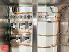 Allen-Bradley Flex I/O PLC with (5) I/Os, (48) Numatics Solenoids, (6) Allen-Bradley 3 HP PowerFlex