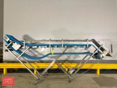 S/S Framed Portable Elevator Conveyor: 14' x 18” with Drive and S/S Hood - Rigging Fee: $500