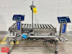 Mettler Toledo Portable S/S Dual Check Weigher with S/S Roller Conveyor: 39” x 14.5” - Rigging Fee: