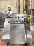 Gaulin S/S Homogenizer, Model: MC185TBS, S/N: 8828965 with 5,000 PSI 2-Stage Manuel Ball Valve Cylin