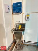 Sani-Lav S/S Hand Sink with Foot Controls and Hand Soap, Sanitizer and Paper Towel Dispensers - Rigg