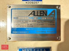 Allen Slip Stick Conveyor, Model: PLD48420, S/N: CON19203 with Incline and Dust Covers (Subject to B
