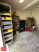 Assorted Parts Including: Conduit, Copper and Pipe Fittings, Braided Hoses, Clamps, Valve Parts