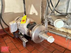 Tri-Clover Centrifugal Pump, Model: C328MD25T-L-60ND-01U-09SP with Reliance Electric 15 HP 3,510 RPM