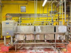 Ecolab 3-Tank CIP System with (2) 250 Gallon and (1) 150 Gallon S/S Tanks, Enerquip S/S