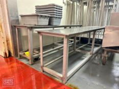 (2) S/S Tables: 8’ x 2, (7) Plastic Bins and Cheese Form Pins - Rigging Fee: $300