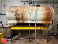 Surge 1,000 Gallon Horizontal Water Tank on Stand, Model: R85010, S/N: 813809 with 25’ S/S Piping