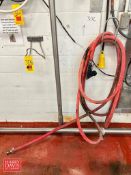 (5) S/S Hose Racks, (3) Suction/Discharge Hoses and (2) Hoses with Sprayers - Rigging Fee: $200