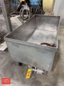 S/S Portable Tub: 59.5” Length x 29.75” Width x 20