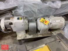 Waukesha Positive Displacement Pump, Size 130, S/N: 4114SS with 1,750 RPM Motor and Gear Reducing