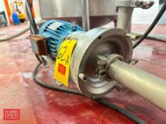 Tri -Clover Centrifugal Pump, Model: CL2264MFG-143/145TC, S/N: 371000-01 with Westinghouse 1.5 HP