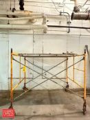 (4) Sections: Portable Scaffolding: 5’ x 5’, (4) Planks: 7’ x 19