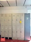 (6) Sets: Double Lockers, Linen Cabinet and Rubbermaid Cabinet: 6’ x 3’ x 16” - Rigging Fee: $300