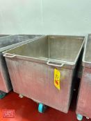 S/S Portable Tub: 4’ x 32” x 2’ - Rigging Fee: $175