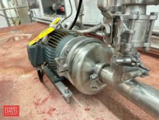 Waukesha Cherry-Burrell Centrifugal Pump Model: 2065 S/N: 42904407 with 10 HP 3,500 RPM Motor