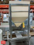 Poly Cone-Bottom Hopper with S/S Frame: Mounted on Casters (Location: Edison, NJ) - Rigging Fee: $50