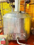600 Gallon S/S Tank with 3’ S/S Piping and Clamps - Rigging Fee: $750