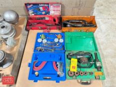 Torch Tips, Lead, Hand Pumps and Jack, Milwaukee Sawzall and Cases - Rigging Fee: $150