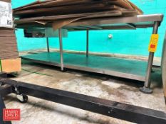 S/S Table: 8’ x 3’ with Shelf - Rigging Fee: $150