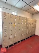 (2) Sets: Double Lockers, (3) Sets: (8) Lockers and Linen Cabinet - Rigging Fee: $300