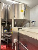 2010 Comat Insulated 500 Gallon S/S Dome-Top, Cone-Bottom Ricotta Flocculation Tank with Steam