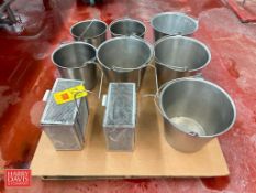 S/S Buckets, COP Baskets and Clamps - Rigging Fee: $150