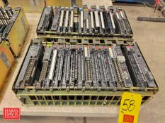 Allen-Bradley 16-Slot I/O Chassis, Model: 1771-A4B with (15) and (14) I/O Modules, Power Supply and