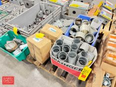 Assorted Couplers, Cover Plates, Straps and Components