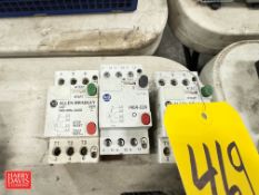 (3) Allen-Bradley Contactors, Model: 140-MN-0400, 140-MN-0160 and 140A-C2A