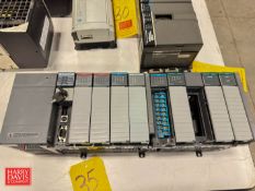 Allen-Bradley SLC 5/04 CPU with (8) I/O Modules, Model: 1746–P2 and Power Supply