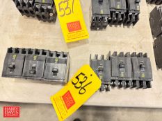 (17) Assorted Circuit Breakers: 40/10 AMP