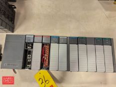 Allen-Bradley SLC 5/04 CPU with (9) I/O Modules, Model: 1746–P2 and Power Supply