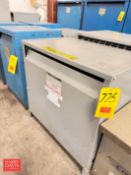 Square D 3-Phase Sorgel General Purpose Transformer, Model: 75T3H: 480 H.V, 90 AMP, 208Y/120 L.V.