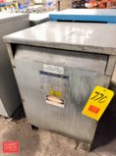 Square D Sorgel Insulated Transformer: 37.5 KV, 240x480 H.V., 120/240 L.V.