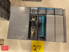 Allen-Bradley SLC 5/04 CPU with (3) I/O Modules, Model: 1746–P2 and Power Supply
