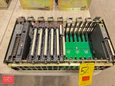 Allen-Bradley 16-Shot I/O Chassis, Model: 1771-A4B with (9) I/O Modules, Power Supply and Remote I/O