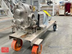 Waukesha Cherry-Burrell Positive Displacement Pump, Model: 030, S/N: 106781 with Motor: Mounted on