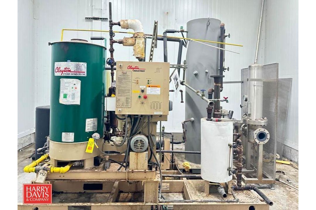 Skid Mounted Clayton Steam Generator, Model: EG-20-1, S/N: 24550 with Vertical Air Receiver and - Image 1 of 5