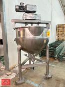 Hamilton 150 Gallon Jacketed S/S Kettle, Model: SA, S/N: A1508-3 with Vertical Side Scrape Agitation