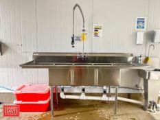 S/S Hand Sink with Foot Controls, Hand Soap and Paper Towel Dispensers - Rigging Fee: $200