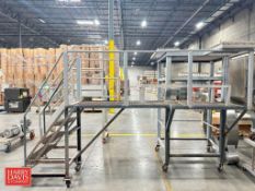 Portable Platform with Stairs and Handrail: Dimensions = 64