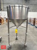 75 Gallon Portable S/S Cone-Bottom Depositing Tank - Rigging Fee: $125