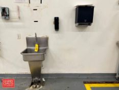 S/S Hand Sink with Foot Controls Hand Soap and Paper Towel Dispensers - Rigging Fee: $125