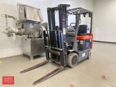 Toyota 4,400 LB Capacity Electric Fork Truck, Model: 7FBCU25, S/N: 71903 with Side-Shift, 3-Stage