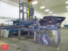 Van Doren Hydraulic Cherry Bin Destacker with Infeed and Outfeed Power Roller Conveyors: 204